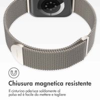 imoshion Cinturino milanese magnetico Apple Watch | 44/45/46/49 mm - Taglia M - Starlight