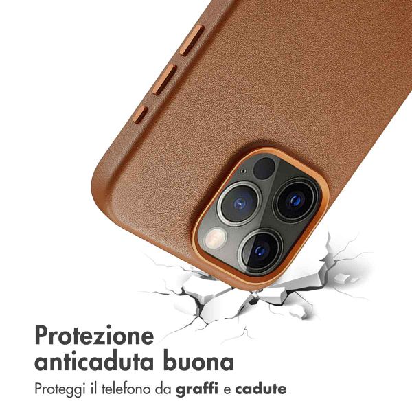 Accezz Cover in Pelle con MagSafe Apple iPhone 15 Pro - Sienna Brown