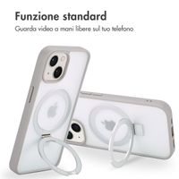 Accezz Cover con anello e supporto con MagSafe Apple iPhone 15 - Grigio