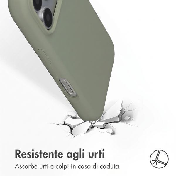 Accezz Cover in silicone liquido con MagSafe Apple iPhone 18 Pro / 17 Pro - Cooper Green
