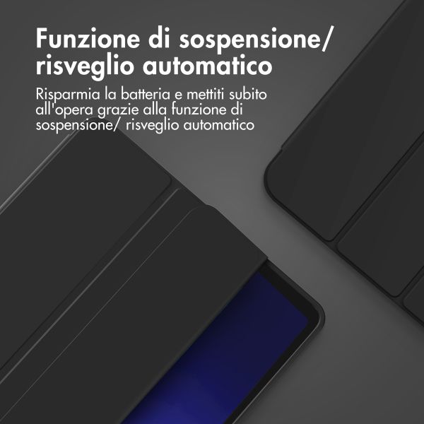 Accezz Cover a libro in silicone Smart Samsung Galaxy Tab A9 8.7 pollici - Nero