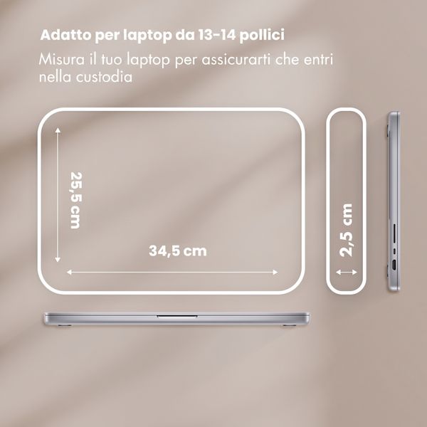 Selencia Custodia per laptop Teddy 13-14 pollici - Sand
