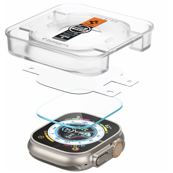 Spigen EZ FIT Glas.tR pellicola protettiva in vetro con applicatore Apple Watch Ultra - 49 mm - Trasparente
