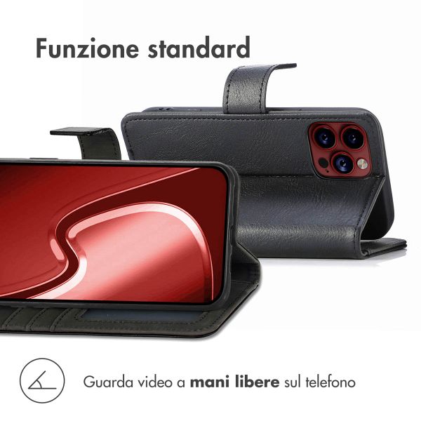 imoshion Cover a libro di Lusso Apple iPhone 15 Pro Max - Nero