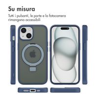 Accezz Cover con anello e supporto con MagSafe Apple iPhone 15 - Blu