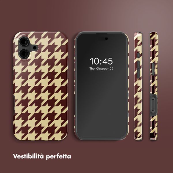 Selencia Cover posteriore Vivid con MagSafe Apple iPhone 16 - Pied-de-Poule