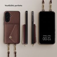 Selencia Cover per telefono Sera con cordino e portacarte a busta Samsung Galaxy A37 (5G) - Chocolate Brown