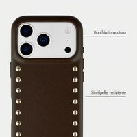 Selencia Cover posteriore Studs con MagSafe Apple iPhone 17 Pro Max - Cacao Crush