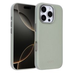 Accezz Cover in Pelle con MagSafe Apple iPhone 16 Pro - Light Grey
