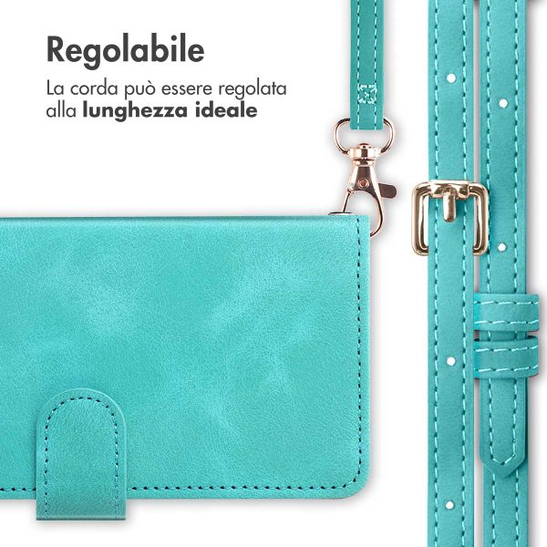 imoshion Cover a libro con Cordino Samsung Galaxy S25 Plus - Turchese