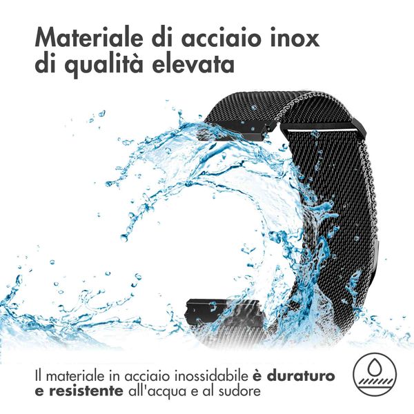 imoshion Cinturino milanese magnetico  - Attacco universale 20 mm - Taglia S - Nero