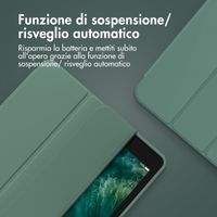 Accezz Cover a libro in silicone Smart Apple iPad 9 (2021) 10.2 pollici / iPad 8 (2020) 10.2 pollici / iPad 7 (2019) 10.2 pollici - Verde scuro