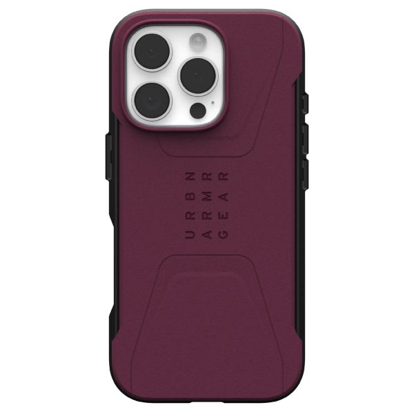 UAG Cover Posteriore Civilian con MagSafe Apple iPhone 16 Pro - Bordeaux