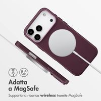 Accezz Cover in Pelle con MagSafe Apple iPhone 17 Pro Max - Heath Purple
