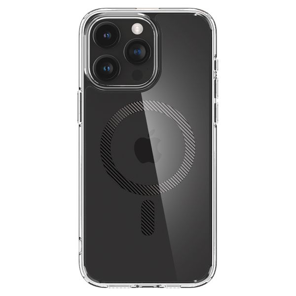 Spigen Cover Posteriore Ultra Ibrida con MagSafe Apple iPhone 15 Pro - Carbon Fiber