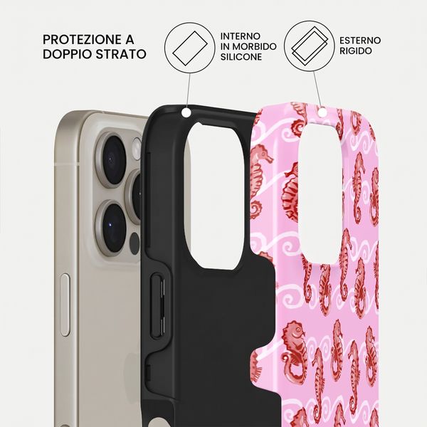 Burga Cover Posteriore Resistente con MagSafe Apple iPhone 16 Pro - Coral Reef
