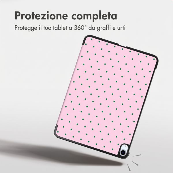 imoshion Cover Trifold Design Apple iPad Air 11 pollici (2026) M4 / (2025) M3 / (2024) M2 / Air 5 (2022) / Air 4 (2020) - Happy Dots