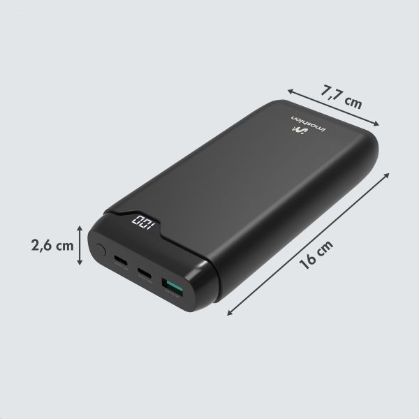 imoshion Powerbank - 27.000 mAh - Quick Charge e Power Delivery - 30W - Nero