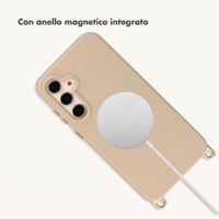 Selencia Cover posteriore Rivièra con MagSafe con ganci rimovibili Samsung Galaxy S23 FE - Milky Latte