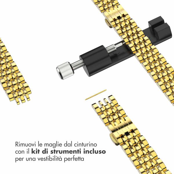 Selencia Cinturino sottile in acciaio ispirato a Jubilee Apple Watch | 38/40/41/42 mm - Oro