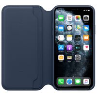 Apple Cover a libro in Pelle con Chiusura Apple iPhone 11 Pro Max - Deep Sea Blue