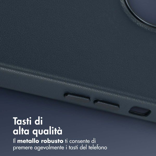 Accezz Cover in Pelle con MagSafe Apple iPhone 13 - Nightfall Blue