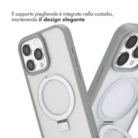 Accezz Cover con anello e supporto con MagSafe Apple iPhone 16 Pro Max - Grigio