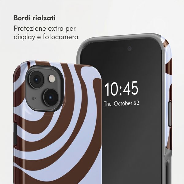 Selencia Cover posteriore Vivid con MagSafe Apple iPhone 14 - Dream Swirl Chocolate