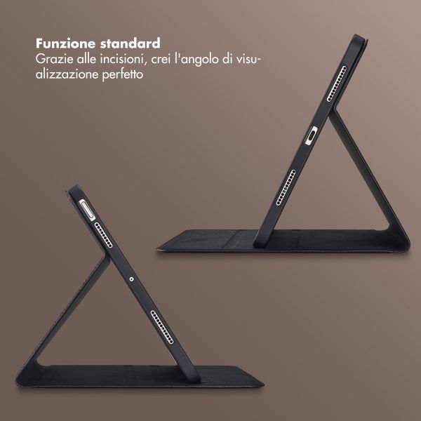 Selencia Cover Riva Apple iPad Air 11 pollici (2026) M4 / (2025) M3 / (2024) M2 / Air 5 (2022) / Air 4 (2020) - Nero