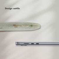 Selencia Cover per laptop in velluto a coste 15-16 pollici - Sleeve per laptop - Pistache Cream