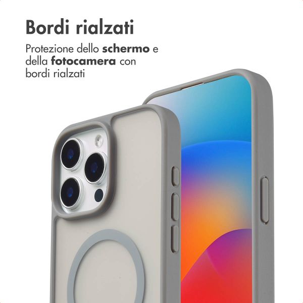 imoshion Cover posteriore Color Guard con MagSafe Apple iPhone 15 Pro Max - Grigio