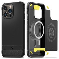 Spigen Cover Rugged Armor con MagSafe Apple iPhone 14 Pro Max - Nero