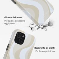 Selencia Cover posteriore Vivid con MagSafe Apple iPhone 15 - Desert Waves Beige