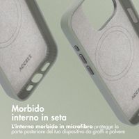 Accezz Cover in Pelle con MagSafe Apple iPhone 15 Pro - Light Grey
