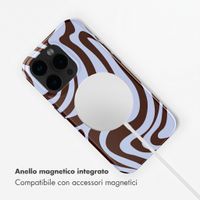Selencia Cover posteriore Vivid con MagSafe Apple iPhone 15 Pro - Dream Swirl Chocolate