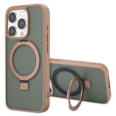 Accezz Cover con anello e supporto con MagSafe Apple iPhone 15 Pro - Marrone