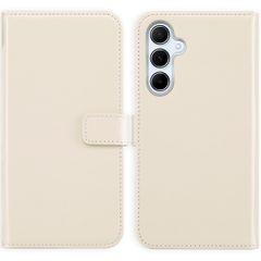 Selencia Cover a libro in vera pelle Samsung Galaxy A55 - Greige