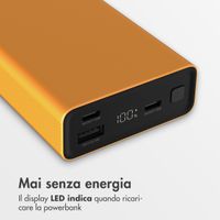 imoshion Powerbank in alluminio Ultra Series 20.000 mAh - Ricarica rapida fino a 33 watt - Oro