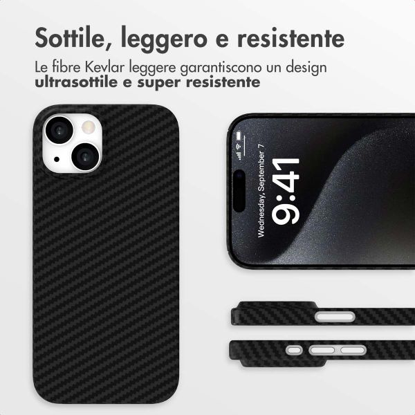 Accezz Cover MagSafe Kevlar® Apple iPhone 15 - Nero