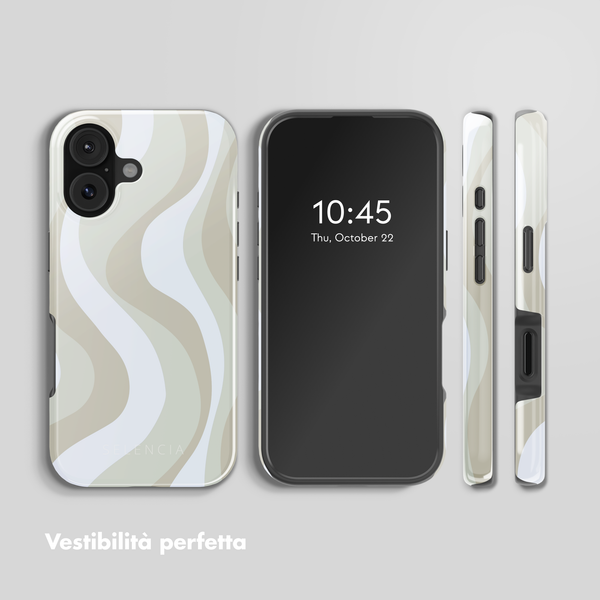 Selencia Cover posteriore Vivid con MagSafe Apple iPhone 17 - Desert Waves Beige