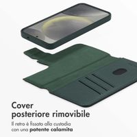 Accezz Cover in pelle 2 in 1 con MagSafe Samsung Galaxy S25 - Cedar Green