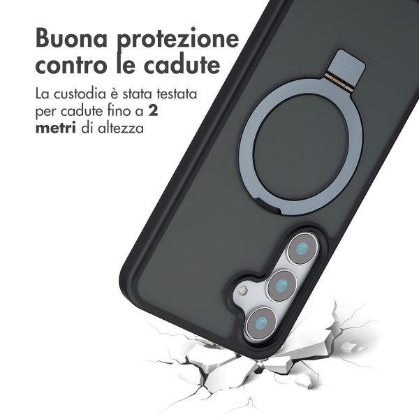 Accezz Cover con anello e supporto con MagSafe Samsung Galaxy S25 Plus - Nero