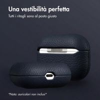 Accezz Cover in vera pelle  Apple Airpods Pro - Blu scuro