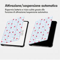 imoshion Cover Trifold Design Apple iPad Air 11 pollici (2026) M4 / (2025) M3 / (2024) M2 / Air 5 (2022) / Air 4 (2020) - Cherry Check
