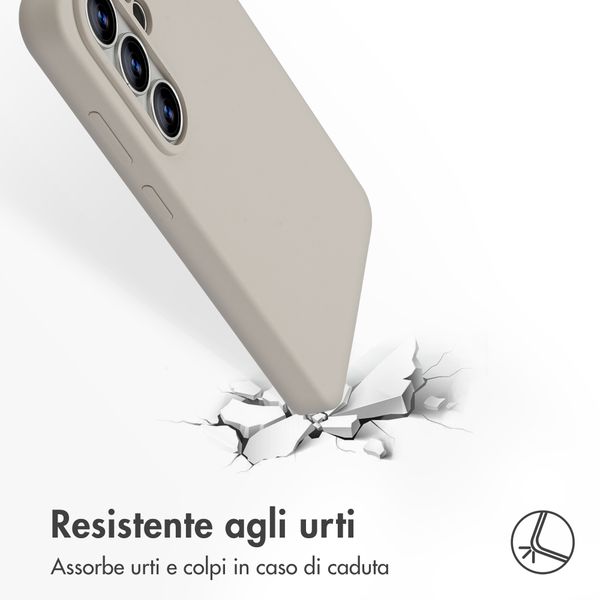 Accezz Cover in silicone liquido con MagSafe Samsung Galaxy S26 Ultra - Stone