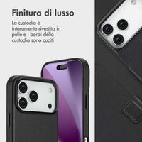 Accezz Cover in pelle 2 in 1 con MagSafe Apple iPhone 17 Pro Max - Onyx Black