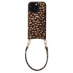 Selencia Nova cover posteriore in vera pelle con portacarte Apple iPhone 16 Pro - Fawn Chic
