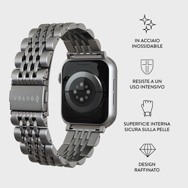 Burga Cinturino in acciaio Apple Watch | 44/45/46/49 mm - Argento