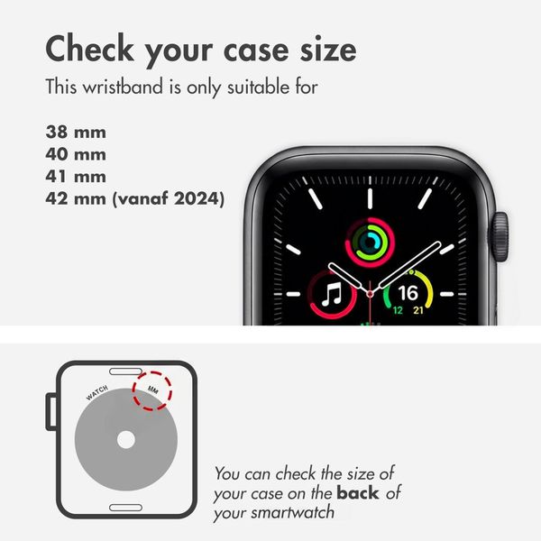 imoshion Milanees magnetisch bandje Apple Watch | 38/40/41/42 mm - Zilver