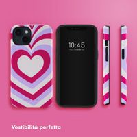 Selencia Cover posteriore Vivid con MagSafe Apple iPhone 14 - Double Hearts Rubine Red Lilac